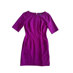 TAHARI Purple Fuchsia Short Sleeve Dress Size 0P